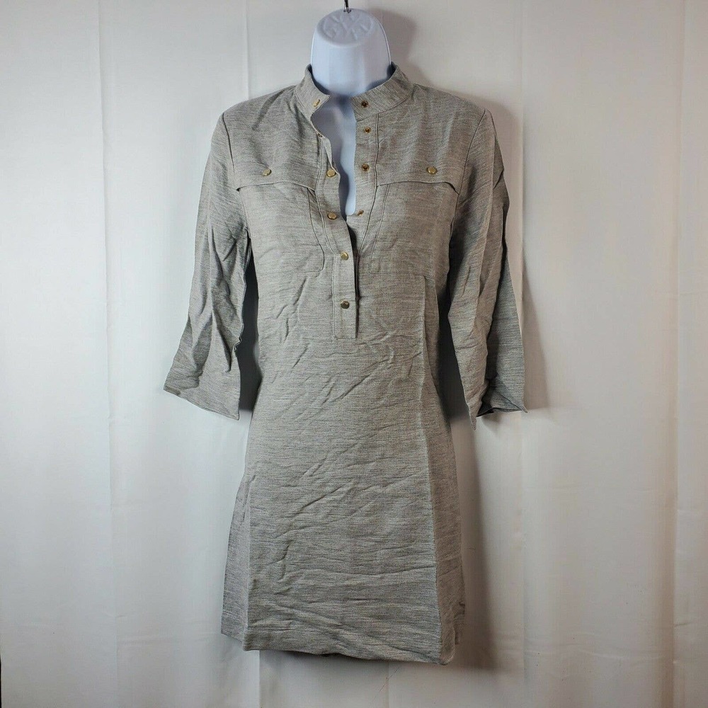 Lacoste Gray Sweatshirt Sweater Dress Tunic